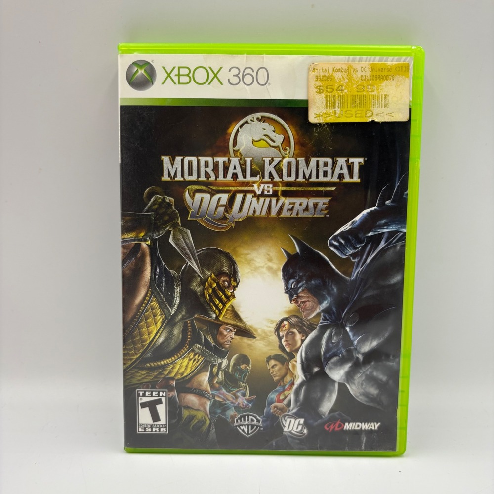 Midway Mortal Kombat vs DC Universe Xbox 360 Green Good‎ Fighting Game